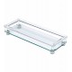 Bandeja 33cm por 12cm Decorativa De Vidro Retangular Com 4 Pés